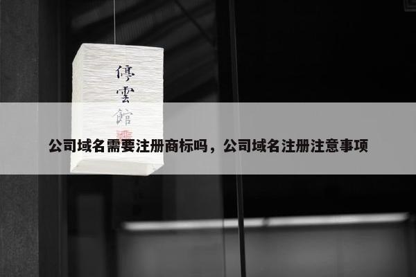 公司域名需要注册商标吗，公司域名注册注意事项
