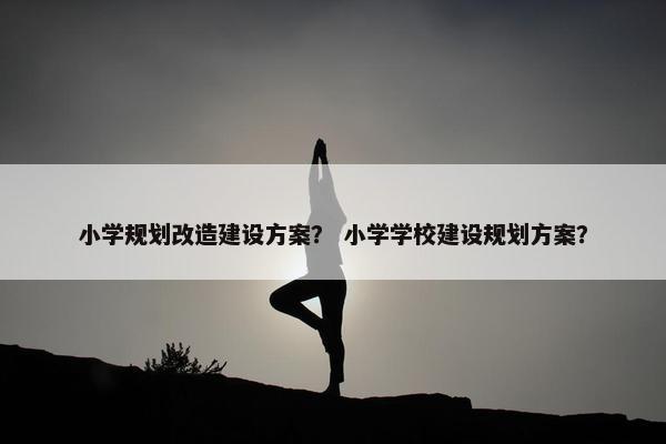 小学规划改造建设方案？ 小学学校建设规划方案？