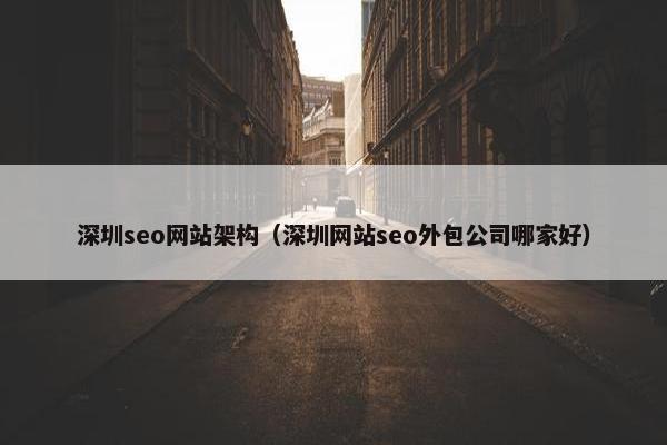 深圳seo网站架构（深圳网站seo外包公司哪家好）