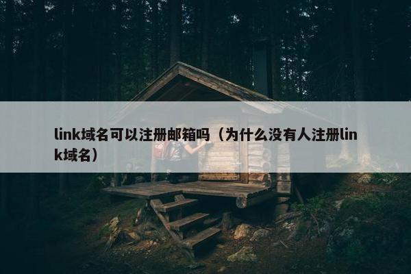 link域名可以注册邮箱吗（为什么没有人注册link域名）