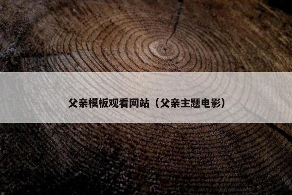 父亲模板观看网站（父亲主题电影）