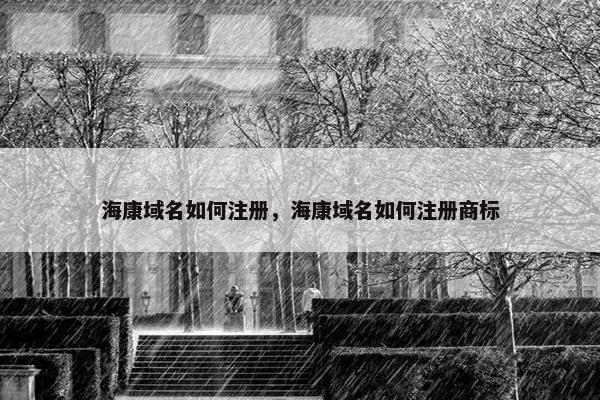 海康域名如何注册，海康域名如何注册商标
