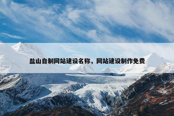 盐山自制网站建设名称，网站建设制作免费
