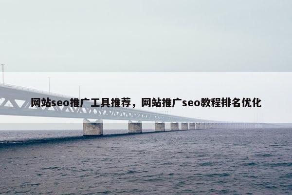 网站seo推广工具推荐，网站推广seo教程排名优化