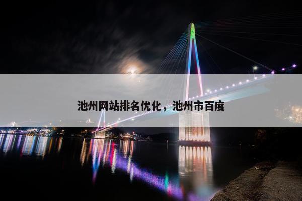 池州网站排名优化，池州市百度