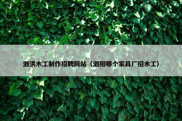 泗洪木工制作招聘网站（泗阳哪个家具厂招木工）