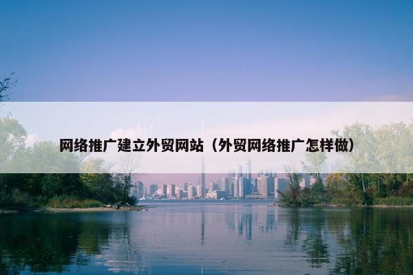 网络推广建立外贸网站（外贸网络推广怎样做）