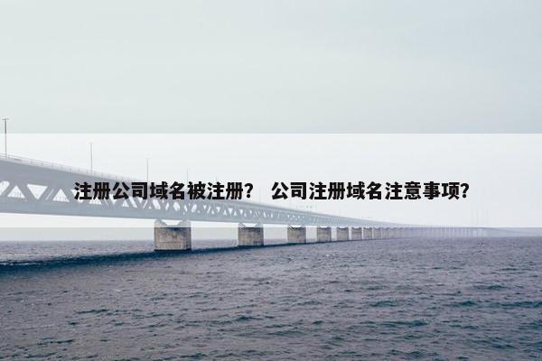 注册公司域名被注册？ 公司注册域名注意事项？