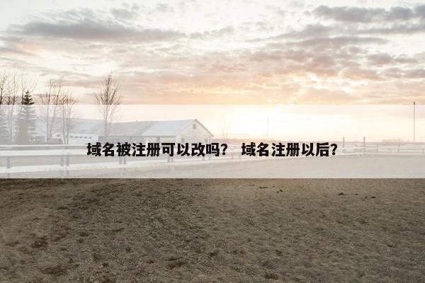 域名被注册可以改吗？ 域名注册以后？