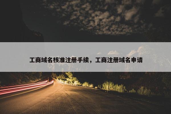 工商域名核准注册手续，工商注册域名申请
