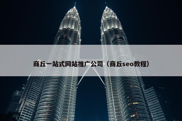 商丘一站式网站推广公司（商丘seo教程）