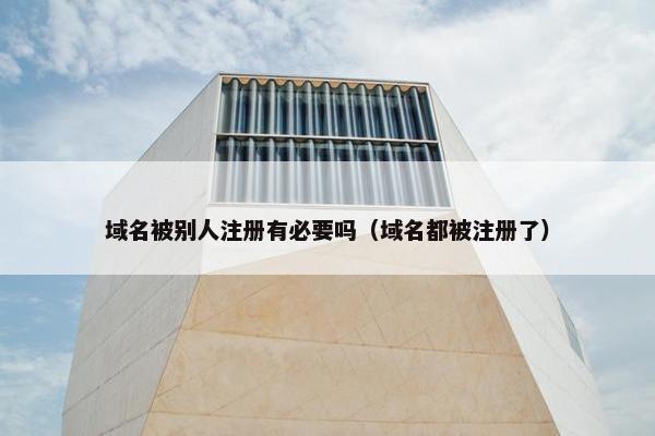 域名被别人注册有必要吗（域名都被注册了）