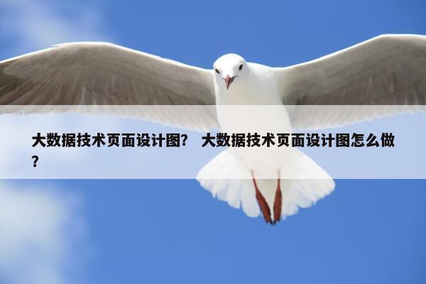 大数据技术页面设计图？ 大数据技术页面设计图怎么做？