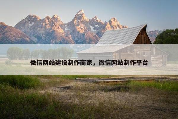 微信网站建设制作商家，微信网站制作平台