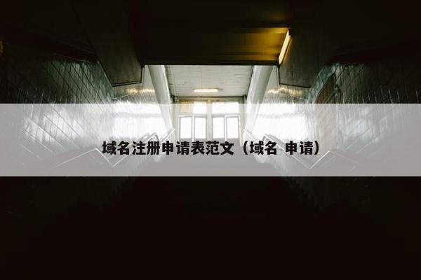 域名注册申请表范文（域名 申请）