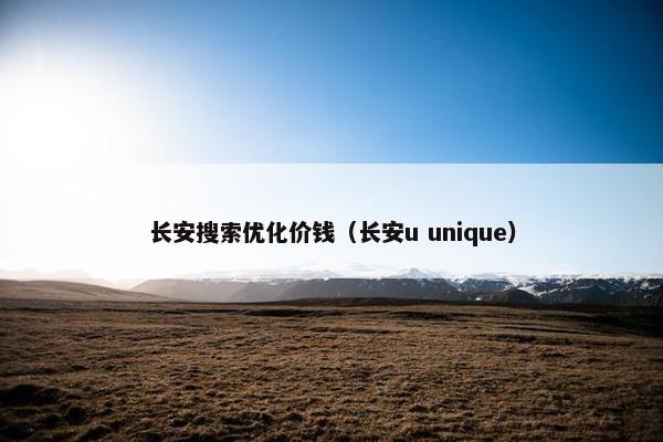 长安搜索优化价钱（长安u unique）