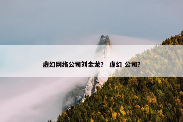 虚幻网络公司刘金龙？ 虚幻 公司？