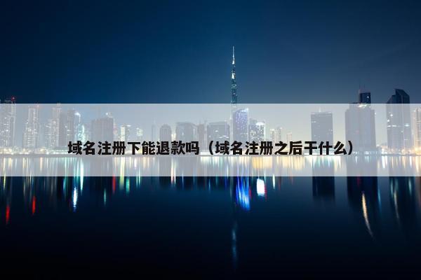域名注册下能退款吗（域名注册之后干什么）