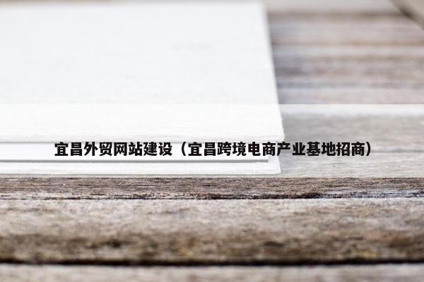 宜昌外贸网站建设（宜昌跨境电商产业基地招商）
