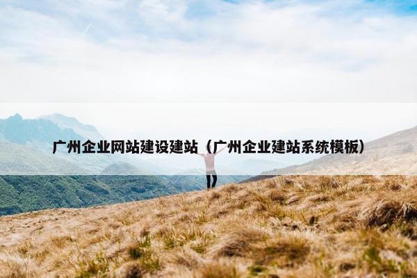 广州企业网站建设建站（广州企业建站系统模板）