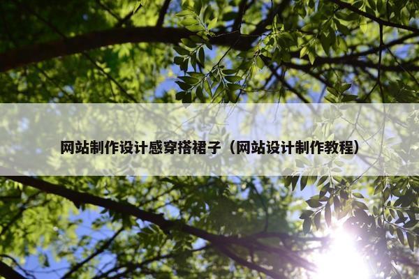 网站制作设计感穿搭裙子（网站设计制作教程）