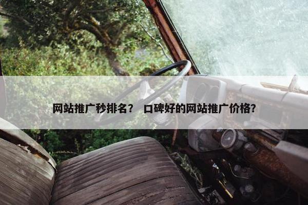 网站推广秒排名？ 口碑好的网站推广价格？