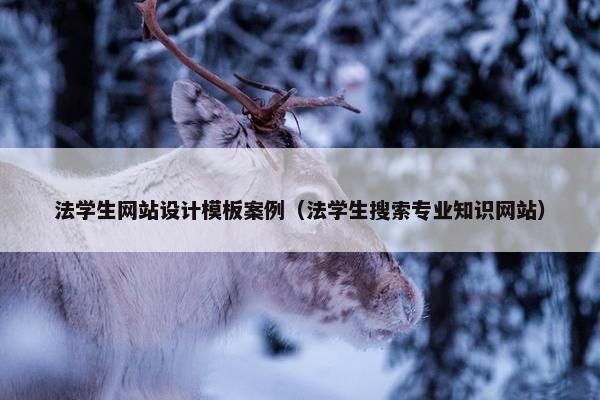法学生网站设计模板案例（法学生搜索专业知识网站）
