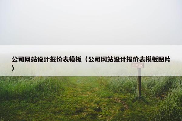 公司网站设计报价表模板（公司网站设计报价表模板图片）