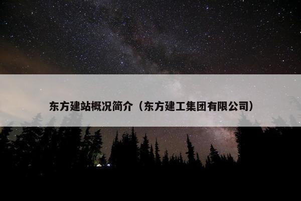 东方建站概况简介（东方建工集团有限公司）