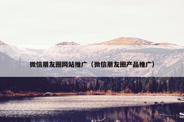 微信朋友圈网站推广（微信朋友圈产品推广）