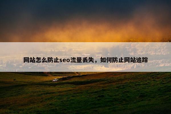 网站怎么防止seo流量丢失，如何防止网站追踪