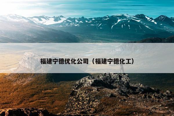 福建宁德优化公司（福建宁德化工）