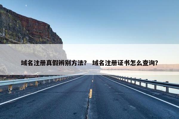 域名注册真假辨别方法？ 域名注册证书怎么查询？