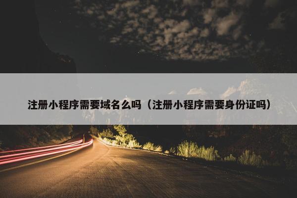 注册小程序需要域名么吗（注册小程序需要身份证吗）