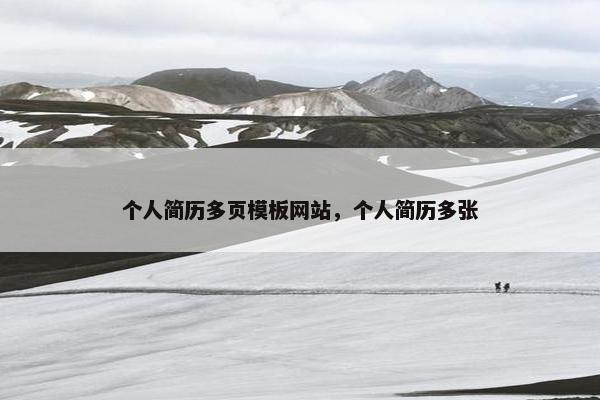 个人简历多页模板网站，个人简历多张
