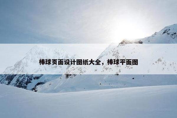 棒球页面设计图纸大全，棒球平面图