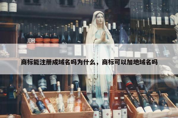 商标能注册成域名吗为什么，商标可以加地域名吗