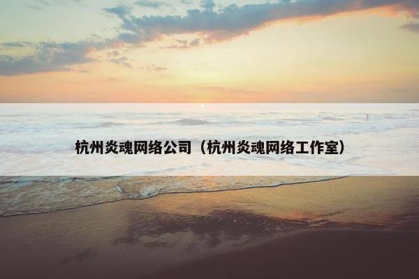 杭州炎魂网络公司（杭州炎魂网络工作室）