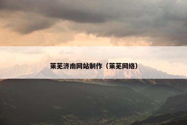 莱芜济南网站制作（莱芜网络）