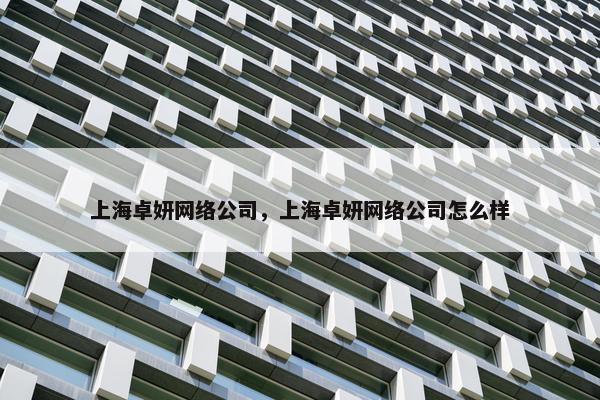 上海卓妍网络公司，上海卓妍网络公司怎么样