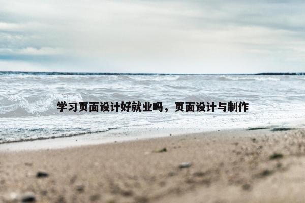 学习页面设计好就业吗，页面设计与制作