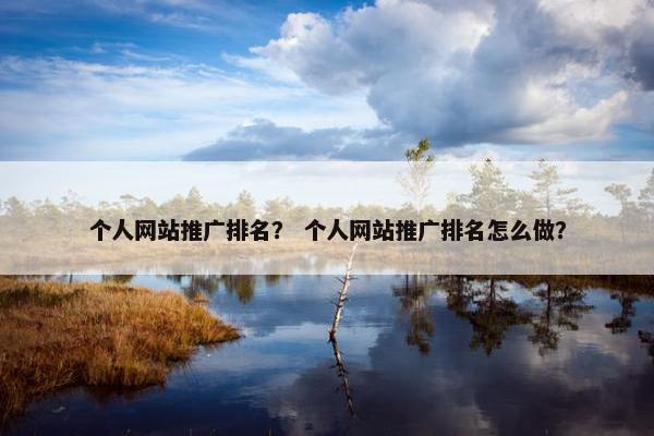 个人网站推广排名？ 个人网站推广排名怎么做？