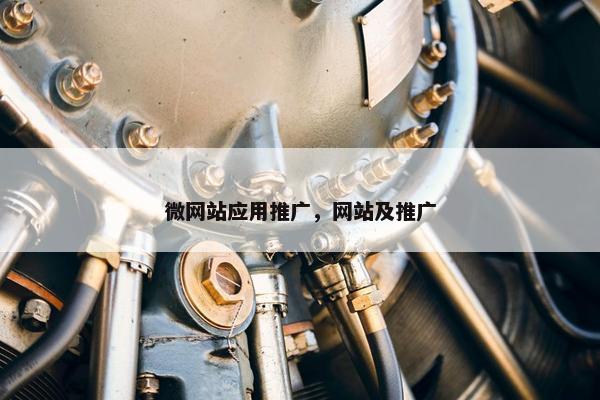 微网站应用推广，网站及推广