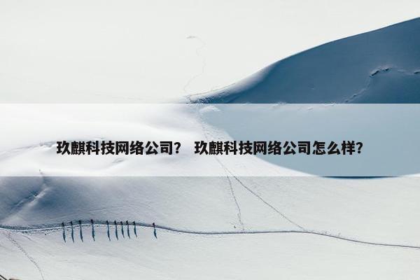 玖麒科技网络公司？ 玖麒科技网络公司怎么样？