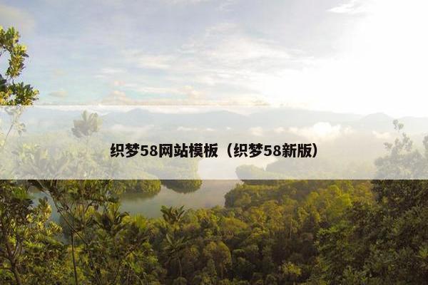 织梦58网站模板（织梦58新版）