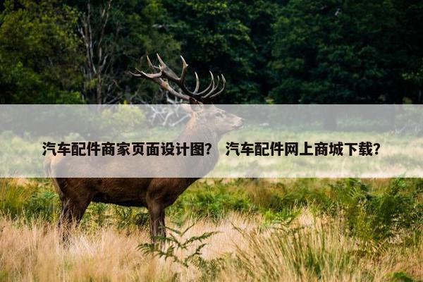 汽车配件商家页面设计图？ 汽车配件网上商城下载？