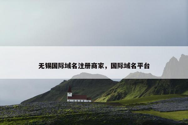 无锡国际域名注册商家，国际域名平台