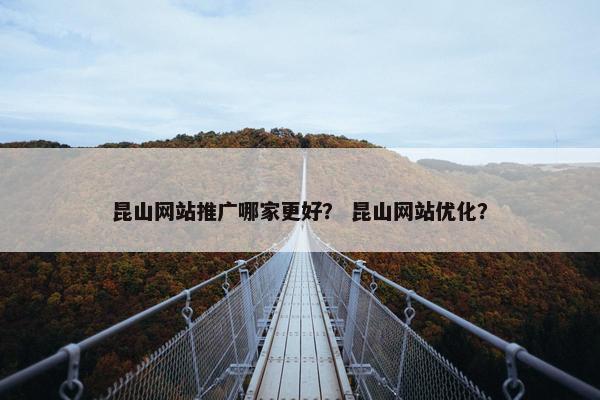 昆山网站推广哪家更好？ 昆山网站优化？