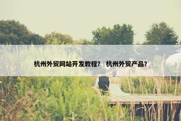 杭州外贸网站开发教程？ 杭州外贸产品？