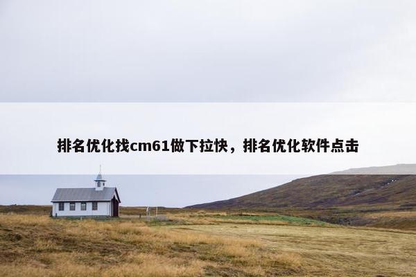 排名优化找cm61做下拉快，排名优化软件点击